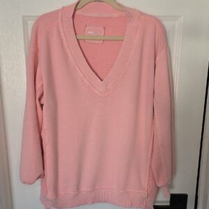Aerie Soft Pink V-Neck Sweater